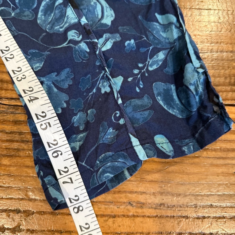 Anthropologie Jamie Sleep Pants Blue & Teal Floral Boho Pants Small - Picture 14 of 14